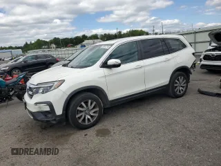 2019 Honda Pilot EX-L z VIN 5FNYF6H57KB076193, wystawiony jako Copart lot #56917245 z przebiegiem 76 247 mil mil oraz Szkoda całkowita • Salvage title. Historia ofert i sprzedaży dostępna na DreamBid. Obrazek 1.