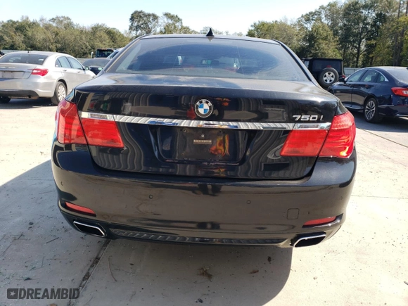 2009 BMW 7 Series 750i with VIN WBAKA83549CY33241, listed as a Copart auction lot 75237884 with 130,585 mi miles and Salvage Title. Bid and sale history available at carsss.com. Image 6.