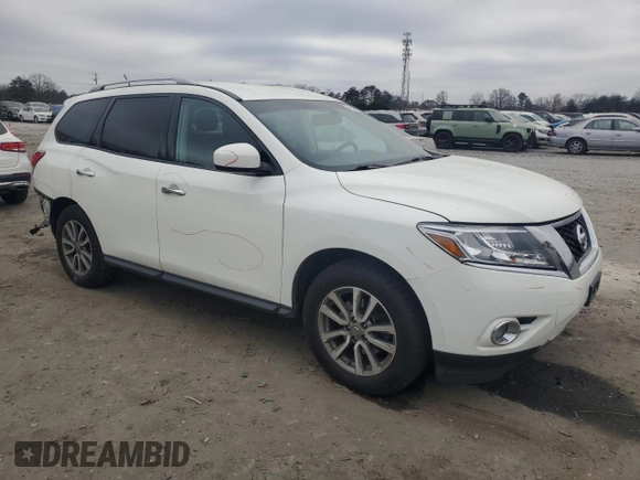 2016 Nissan Pathfinder SV with VIN 5N1AR2MM7GC624076, listed as a Copart auction lot 48936925 with 126,455 mi miles and Salvage Title. Bid and sale history available at carsss.com. Image 4.