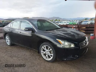 2012 Nissan Maxima S with VIN 1N4AA5AP3CC801265, listed as a IAAI auction lot 42635804 with 146,967 mi miles and . Bid and sale history available at DreamBid. Image 1.