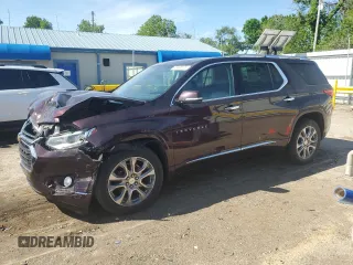 2018 Chevrolet Traverse Premier z VIN 1GNERKKW3JJ127918, wystawiony jako Copart lot #55438525 z przebiegiem 134 336 mil mil oraz Szkoda całkowita • Salvage title. Historia ofert i sprzedaży dostępna na DreamBid. Obrazek 1.