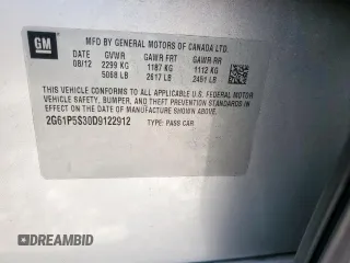 2013 Cadillac XTS Luxury с VIN 2G61P5S30D9122912, выставлен на аукционе Copart как лот 56970895 с пробегом 189 310 миль миль и Списание • Salvage title. История ставок и продаж доступна на DreamBid. Изображение 12.