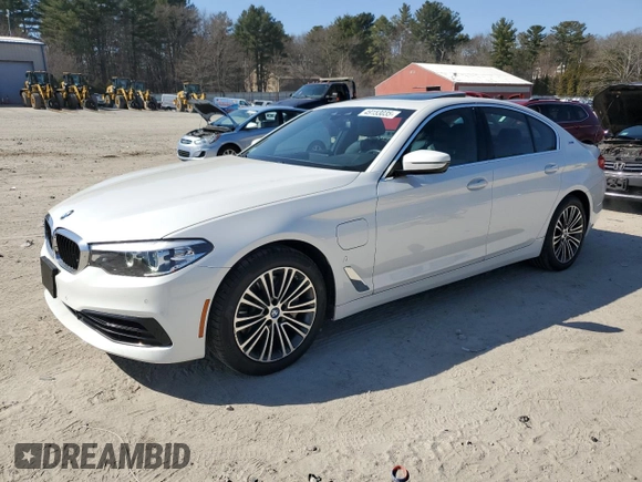 2019 BMW 5 Series 530e xDrive with VIN WBAJB1C5XKB377094, listed as a Copart auction lot 49153035 with 53,370 mi miles and Clean title. Bid and sale history available at DreamBid. Image 1.
