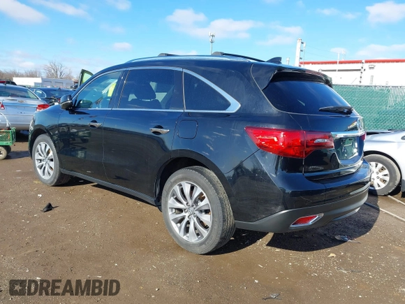 2015 Acura MDX Tech Pkg with VIN 5FRYD4H48FB026490, listed as a IAAI auction lot 41791560 with 190,000 mi miles. Bid and sale history available at carsss.com. Image 3.