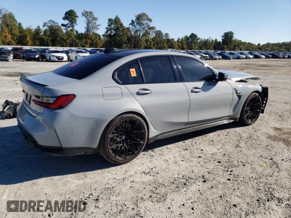 2021 BMW M3 with VIN WBS53AY01MFK81180, listed as a Copart auction lot 72774513 with 16,749 mi miles and Salvage Title. Bid and sale history available at carsss.com. Image 3.