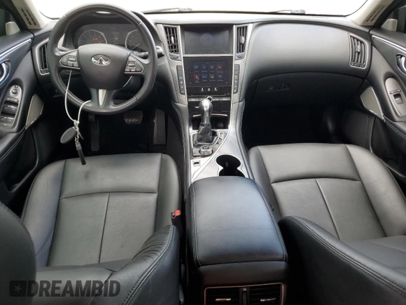 2017 Infiniti Q50 Premium with VIN JN1EV7AP7HM732368, listed as a Copart auction lot 59791965 with 127,699 mi miles and Salvage title. Bid and sale history available at DreamBid. Image 8.