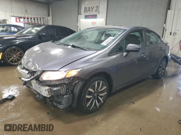 2015 Honda Civic EX-L z VIN 19XFB2F97FE103406, wystawiony jako Copart lot #48545965 z przebiegiem 112 838 mil mil oraz Szkoda całkowita • Salvage title. Historia ofert i sprzedaży dostępna na DreamBid. Obrazek 1.