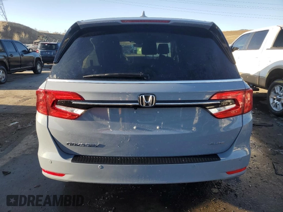 2024 Honda Odyssey Elite with VIN 5FNRL6H9XRB029489, listed as a Copart auction lot 44052575 with 4,761 mi miles and Salvage Title. Bid and sale history available at carsss.com. Image 6.