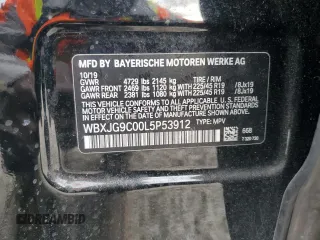 2020 BMW X1 xDrive28i z VIN WBXJG9C00L5P53912, wystawiony jako Copart lot #47926425 z przebiegiem 73 020 mil mil oraz Nie do naprawy • Non repairable. Historia ofert i sprzedaży dostępna na DreamBid. Obrazek 13.
