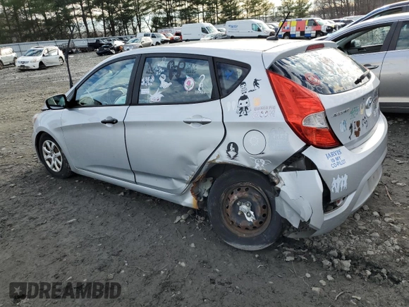 2013 Hyundai Accent GS with VIN KMHCT5AE9DU072126, listed as a Copart auction lot 86520734 with 0 mi miles and Salvage Title. Bid and sale history available at carsss.com. Image 2.