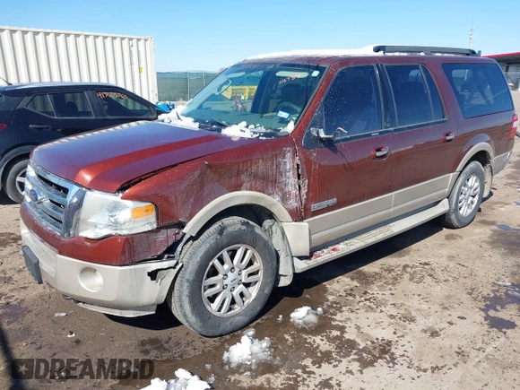 2007 Ford Expedition Max Eddie Bauer with VIN 1FMFK18587LA61689, listed as a IAAI auction lot 41823676 with 257,345 mi miles and . Bid and sale history available at DreamBid. Image 2.