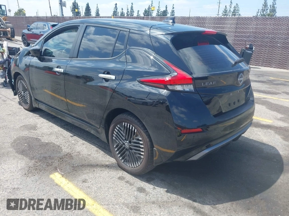 2024 Nissan LEAF SV Plus with VIN 1N4CZ1CV7PC562041, listed as a IAAI auction lot 42142283 with 8,580 mi miles and . Bid and sale history available at DreamBid. Image 3.
