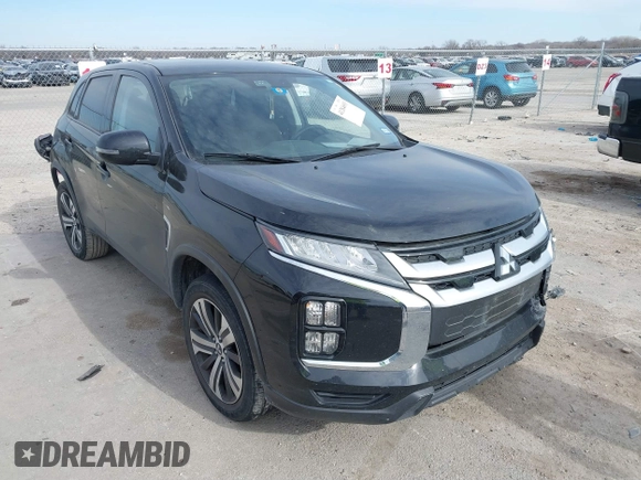 2020 Mitsubishi Outlander Sport SE 2.0 with VIN JA4AP4AU3LU015043, listed as a IAAI auction lot 41284693 with 45,300 mi miles. Bid and sale history available at carsss.com. Image 1.