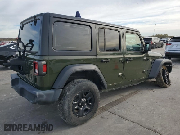 2021 Jeep Wrangler Unlimited Sport Altitude with VIN 1C4HJXDG7MW708491, listed as a Copart auction lot 83564304 with 8,319 mi miles and Clean Title. Bid and sale history available at carsss.com. Image 3.