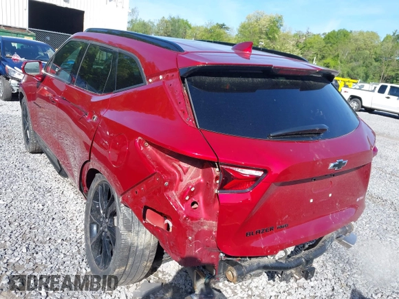 2019 Chevrolet Blazer RS z VIN 3GNKBJRS7KS693603, wystawiony jako IAAI lot #42342389 z przebiegiem 54 641 mil mil oraz . Historia ofert i sprzedaży dostępna na DreamBid. Obrazek 6.