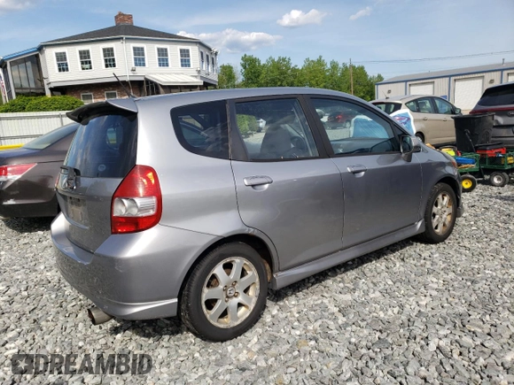 2007 Honda Fit Sport z VIN JHMGD37677S001013, wystawiony jako Copart lot #58792605 z przebiegiem 157 960 mil mil oraz Czysty tytuł • Clean title. Historia ofert i sprzedaży dostępna na DreamBid. Obrazek 3.