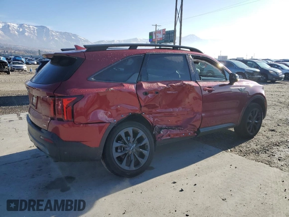 2023 Kia Sorento X-Line EX with VIN 5XYRHDLF9PG214934, listed as a Copart auction lot 83004844 with 16,151 mi miles and Salvage Title. Bid and sale history available at carsss.com. Image 3.