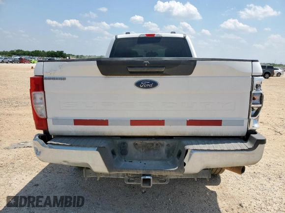2021 Ford F-250 XL with VIN 1FT7W2B69MEC89060, listed as a Copart auction lot 56727635 with 221,612 mi miles and Salvage title. Bid and sale history available at DreamBid. Image 6.