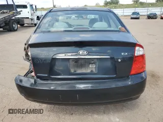 2006 Kia Spectra EX with VIN KNAFE121065348140, listed as a Copart auction lot 70874144 with 181,710 mi miles and Salvage Title. Bid and sale history available at carsss.com. Image 6.
