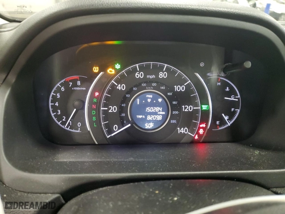2016 Honda CR-V EX-L with VIN 5J6RM4H77GL115475, listed as a Copart auction lot 47313825 with 150,284 mi miles and Salvage Title. Bid and sale history available at carsss.com. Image 9.