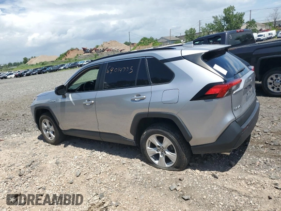 2021 Toyota RAV4 Hybrid LE with VIN JTML6RFV3MD509923, listed as a Copart auction lot 64014735 with 41,504 mi miles and Clean title. Bid and sale history available at DreamBid. Image 2.
