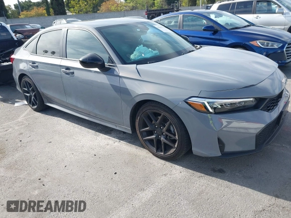 2025 Honda Civic Sport with VIN 2HGFE2F5XSH506137, listed as a IAAI auction lot 42045331 with 19,324 mi miles and . Bid and sale history available at DreamBid. Image 1.