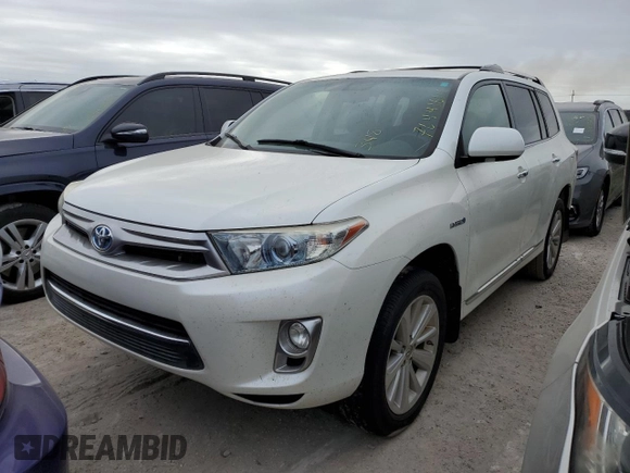 2013 Toyota Highlander Hybrid Limited with VIN JTEDC3EH1D2011958, listed as a Copart auction lot 76441614 with 63,033 mi miles and Salvage Title. Bid and sale history available at carsss.com. Image 1.