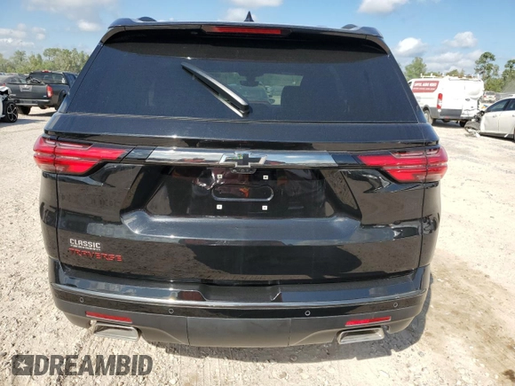 2022 Chevrolet Traverse Premier with VIN 1GNERKKWXNJ186552, listed as a Copart auction lot 72372654 with 0 mi miles and Salvage Title. Bid and sale history available at carsss.com. Image 6.