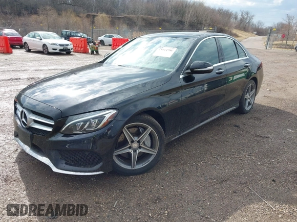 2015 Mercedes-Benz C-Class C 400 with VIN 55SWF6GB5FU029229, listed as a IAAI auction lot 41914780 with 106,038 mi miles. Bid and sale history available at carsss.com. Image 2.