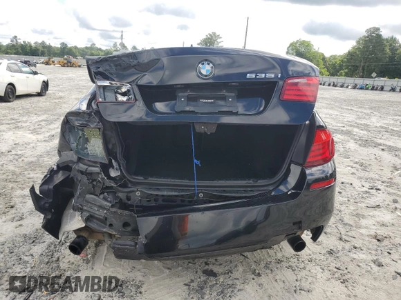 2013 BMW 5 Series 535i with VIN WBAFR7C57DC829343, listed as a Copart auction lot 61143005 with 127,779 mi miles and Salvage title. Bid and sale history available at DreamBid. Image 6.