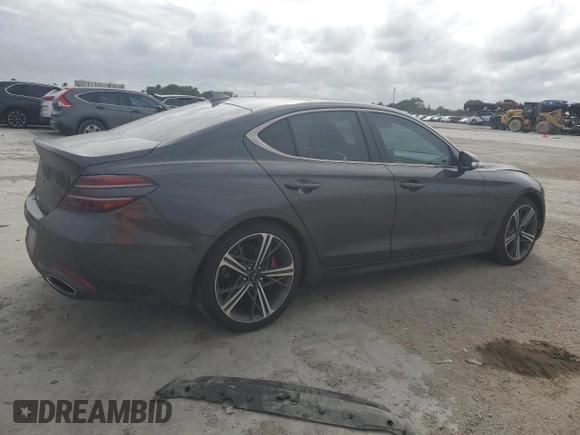 2024 Genesis G70 2.5T with VIN KMTG34SC3RU137851, listed as a Copart auction lot 79806754 with 9,428 mi miles and Salvage Title. Bid and sale history available at carsss.com. Image 3.