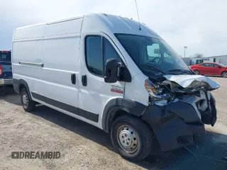 2020 Ram ProMaster Cargo with VIN 3C6TRVDG4LE128073, listed as a IAAI auction lot 41094130 with Not Provided miles. Bid and sale history available at carsss.com. Image 1.