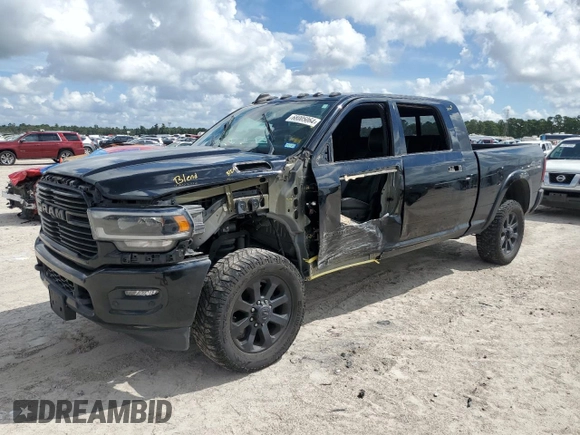2020 Ram 2500 Laramie with VIN 3C6UR5NL1LG249759, listed as a Copart auction lot 68005064 with 137,130 mi miles and Salvage Title. Bid and sale history available at carsss.com. Image 1.