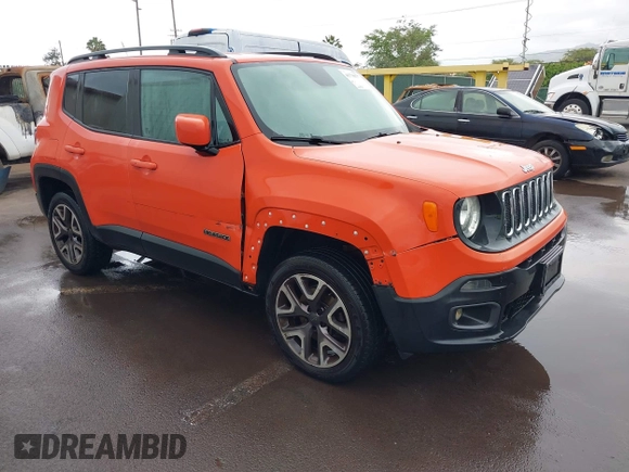 2015 Jeep Renegade Latitude with VIN ZACCJBBT2FPC01463, listed as a IAAI auction lot 41778377 with 94,408 mi miles. Bid and sale history available at carsss.com. Image 1.