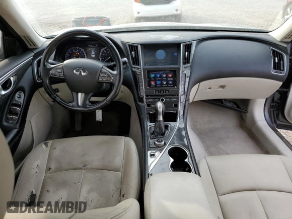 2014 Infiniti Q50 with VIN JN1BV7AP4EM687842, listed as a Copart auction lot 42549085 with 133,599 mi miles and Salvage Title. Bid and sale history available at DreamBid. Image 8.