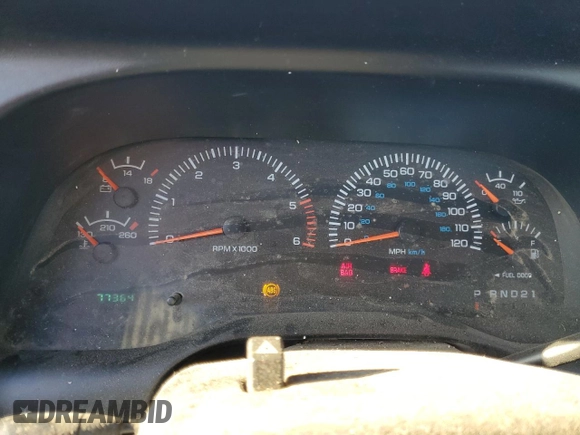 2001 Dodge Ram 2500 with VIN 3B7KF23Z31G821023, listed as a Copart auction lot 82185604 with 77,364 mi miles and Clean Title. Bid and sale history available at carsss.com. Image 9.