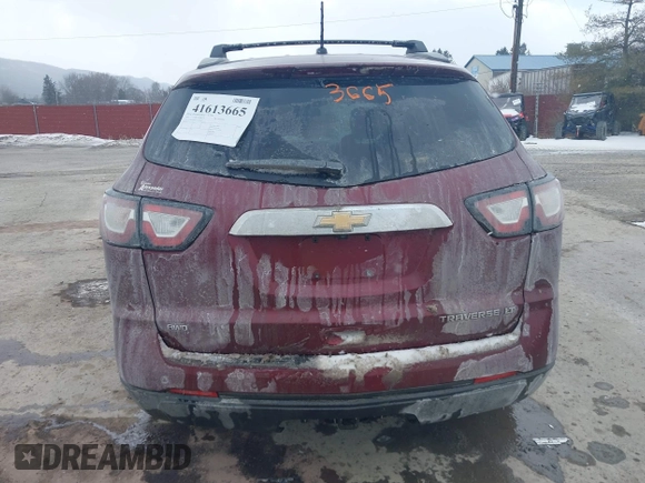 2015 Chevrolet Traverse LT with VIN 1GNKVHKD7FJ218049, listed as a IAAI auction lot 41613665 with 135,434 mi miles and . Bid and sale history available at DreamBid. Image 16.