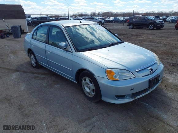 2003 Honda Civic Hybrid with VIN JHMES95673S023624, listed as a IAAI auction lot 41903619 with 181,949 mi miles. Bid and sale history available at carsss.com. Image 1.