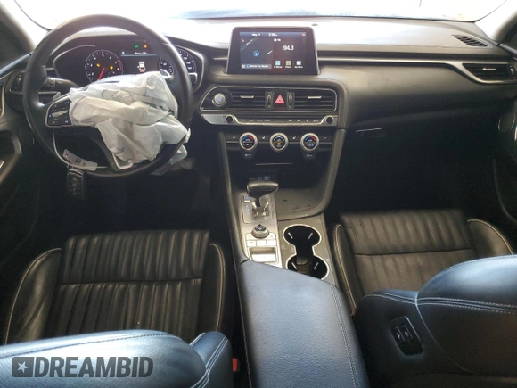 2021 Genesis G70 2.0T with VIN KMTG34LA0MU072088, listed as a Copart auction lot 57433985 with 77,876 mi miles and Clean title. Bid and sale history available at DreamBid. Image 8.