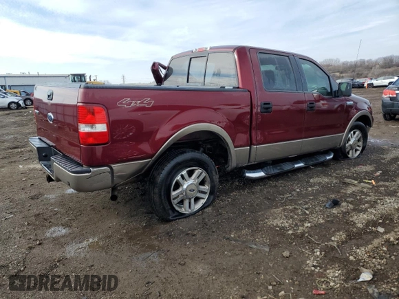 2005 Ford F-150 XLT with VIN 1FTPW14515FA97772, listed as a Copart auction lot 47283445 with 170,292 mi miles and Salvage Title. Bid and sale history available at carsss.com. Image 3.
