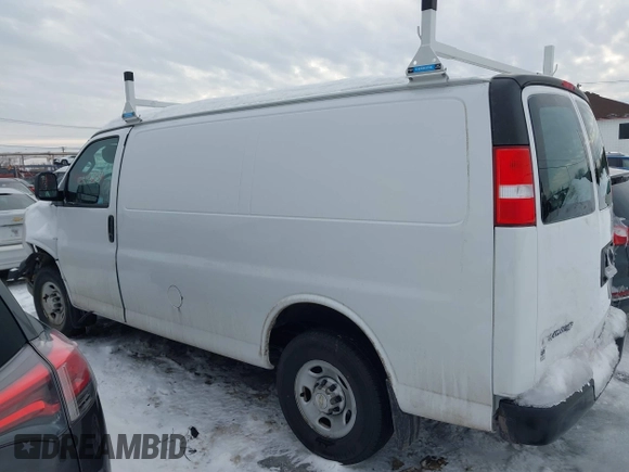 2021 Chevrolet Express Cargo with VIN 1GCWGAF70M1311573, listed as a IAAI auction lot 41619239 with 46,728 mi miles and . Bid and sale history available at DreamBid. Image 14.