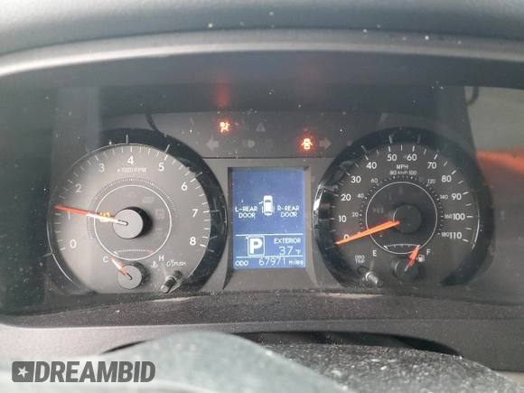 2017 Toyota Sienna LE with VIN 5TDJZ3DC5HS173988, listed as a Copart auction lot 46996375 with 67,971 mi miles and Salvage Title. Bid and sale history available at carsss.com. Image 9.
