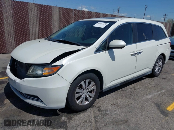 2015 Honda Odyssey EX-L with VIN 5FNRL5H67FB017554, listed as a IAAI auction lot 41974821 with 76,130 mi miles and . Bid and sale history available at carsss.com. Image 17.