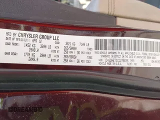 2012 Dodge Durango Citadel with VIN 1C4SDHET1CC275636, listed as a IAAI auction lot 42266742 with 212,030 mi miles and . Bid and sale history available at DreamBid. Image 9.