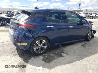 2018 Nissan LEAF SL with VIN 1N4AZ1CP1JC317476, listed as a Copart auction lot 49250105 with 66,402 mi miles and Salvage Title. Bid and sale history available at DreamBid. Image 3.