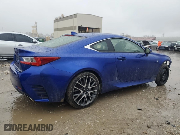 2016 Lexus RC 350 F Sport with VIN JTHSE5BC9G5006793, listed as a Copart auction lot 47349695 with 107,676 mi miles and Salvage title. Bid and sale history available at DreamBid. Image 3.