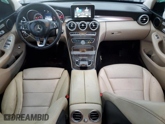 2016 Mercedes-Benz C 300 Luxury with VIN 55SWF4KB5GU109093, listed as a Copart auction lot 48825165 with 78,322 mi miles and Salvage Title. Bid and sale history available at carsss.com. Image 8.