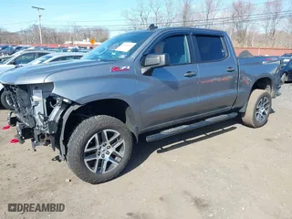 2019 Chevrolet Silverado 1500 Custom Trail Boss with VIN 3GCPYCEF5KG148682, listed as a IAAI auction lot 41826656 with 54,682 mi miles. Bid and sale history available at carsss.com. Image 2.
