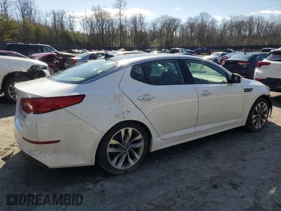 2015 Kia Optima SX Turbo with VIN 5XXGR4A69FG375214, listed as a Copart auction lot 44355735 with 95,386 mi miles and Salvage Title. Bid and sale history available at carsss.com. Image 3.
