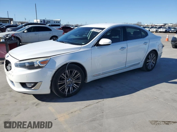 2016 Kia Cadenza Premium with VIN KNALN4D72G5216455, listed as a Copart auction lot 85194584 with 105,881 mi miles and Salvage Title. Bid and sale history available at carsss.com. Image 1.